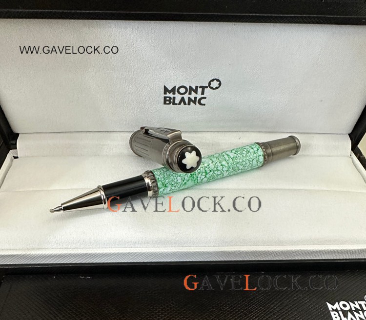 Vintage Mont blanc Pen Scipione Borghese Green Rollerball